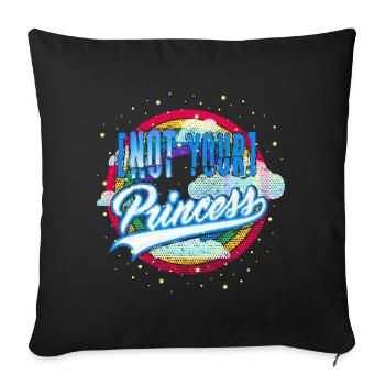 Not your Princess (Rainbow) - Sofa pillowcase 17,3'' x 17,3'' (45 x 45 cm) - black - Front