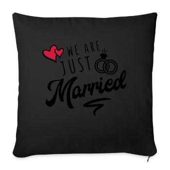 we are just married - Sofakissenbezug 45 x 45 cm - Schwarz - Vorne