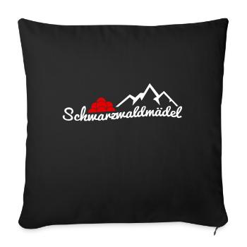 Schwarzwald Mädchen Geschenk Urlaub Andenken - Sofakissenbezug 45 x 45 cm - Schwarz - Vorne