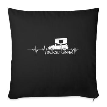 Hartschalendachzelt Dachzelt Liebe Geschenk Camper - Sofakissenbezug 45 x 45 cm - Schwarz - Vorne