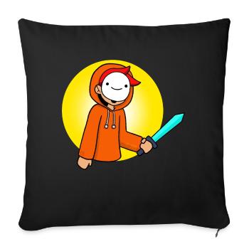 Traumschwert - Sofakissenbezug 45 x 45 cm - Schwarz - Vorne