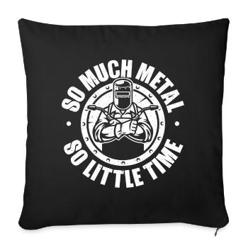Soudeur soudage atelier de soudage Soudeur Soudage - Housse de coussin décorative 45 x 45 cm - noir - Devant
