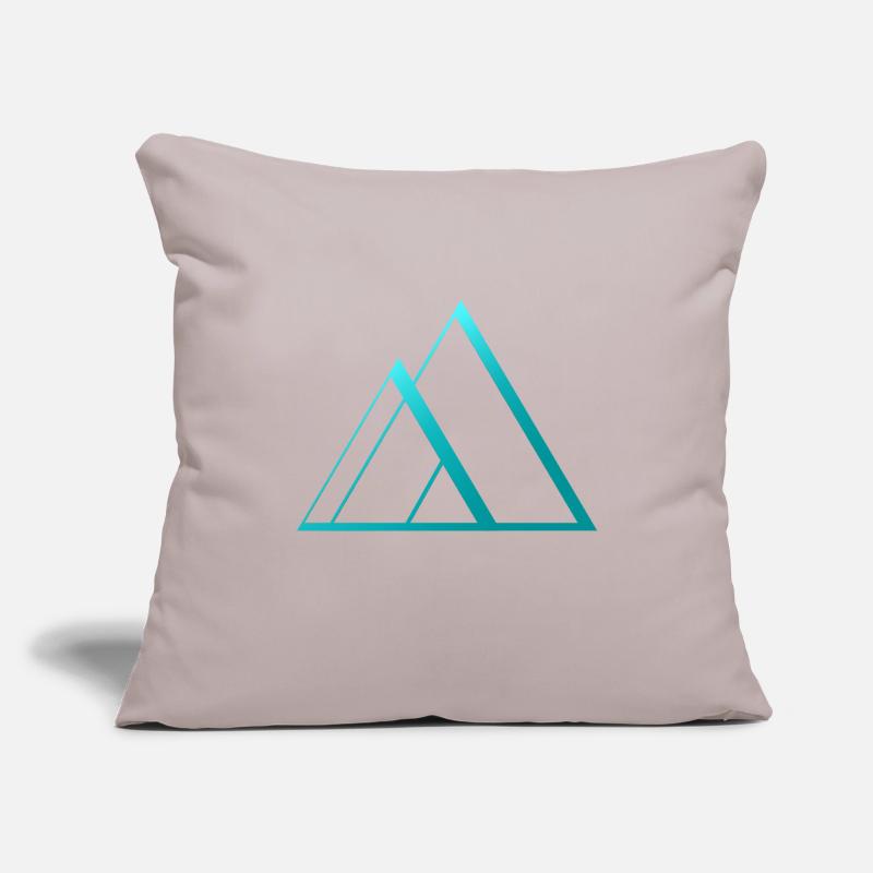 blue pyramid triangles design Sofa pillowcase 17,3'' x 17,3'' (45 x 45 cm)
