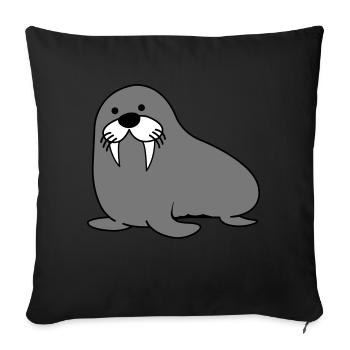 Seal - Sofa pillowcase 17,3'' x 17,3'' (45 x 45 cm) - black - Front