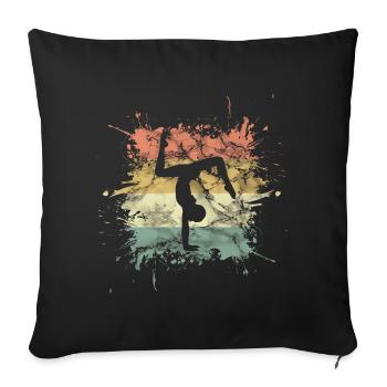 Artistic gymnastics gymnastics - Sofa pillowcase 17,3'' x 17,3'' (45 x 45 cm) - black - Front