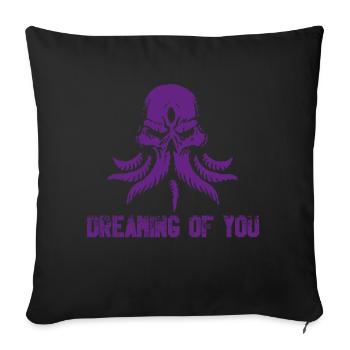 dreaming of you - Sofa pillowcase 17,3'' x 17,3'' (45 x 45 cm) - black - Front