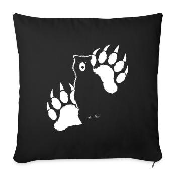Ours Grizzli - Housse de coussin décorative 45 x 45 cm - noir - Devant
