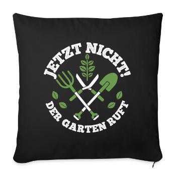 Garten - Sofakissenbezug 45 x 45 cm - Schwarz - Vorne