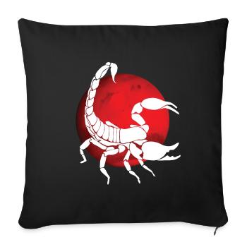 Scorpion Signe Astrologique - Housse de coussin décorative 45 x 45 cm - noir - Devant