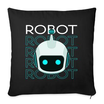 Robot - Sofakissenbezug 45 x 45 cm - Schwarz - Vorne