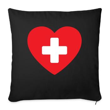 I love Switzerland Schweiz Suisse - Sofa pillowcase 17,3'' x 17,3'' (45 x 45 cm) - black - Front