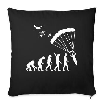glider parachute drone - Housse de coussin décorative 45 x 45 cm - noir - Devant