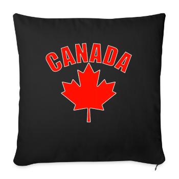 Maple Leaf Canada - Sofa pillowcase 17,3'' x 17,3'' (45 x 45 cm) - black - Front