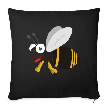 Wasp - Sofa pillowcase 17,3'' x 17,3'' (45 x 45 cm) - black - Front