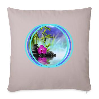 Zen printing - Sofa pillowcase 17,3'' x 17,3'' (45 x 45 cm) - light taupe - Front