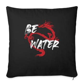 Be Water Dragon Martial Art Kung Fu Wing Chun - Sofa pillowcase 17,3'' x 17,3'' (45 x 45 cm) - black - Front