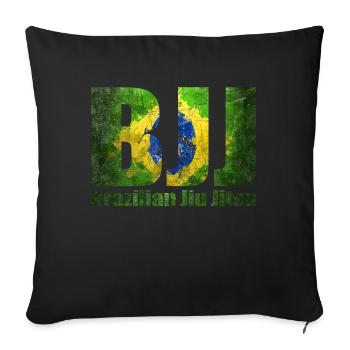 BJJ Jiu Jitsu Brésilien Art Martial MMA Combat - Housse de coussin décorative 45 x 45 cm - noir - Devant