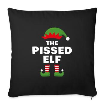 The Pissed Elf - Sofa pillowcase 17,3'' x 17,3'' (45 x 45 cm) - black - Front