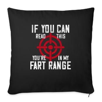 Fart Range Spiritosa Pernacchia Funny Joke - Sofa pillowcase 17,3'' x 17,3'' (45 x 45 cm) - black - Front