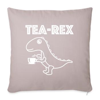 Tea Rex, Tea Tyrannosaurus rex funny pictures - Sofa pillowcase 17,3'' x 17,3'' (45 x 45 cm) - light taupe - Front