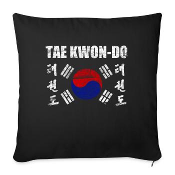 Tae Kwon Do Taekwondo Kampfkunst Korea Vintage - Sofakissenbezug 45 x 45 cm - Schwarz - Vorne