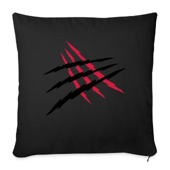 2 égratignures enroulées - Housse de coussin décorative 45 x 45 cm - noir - Devant
