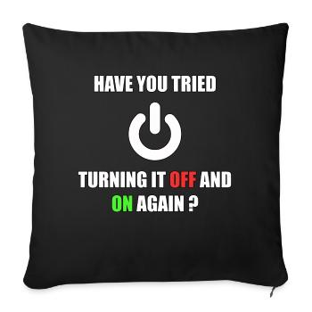 Informaticien Informaticien Programmeur informatique - Housse de coussin décorative 45 x 45 cm - noir - Devant