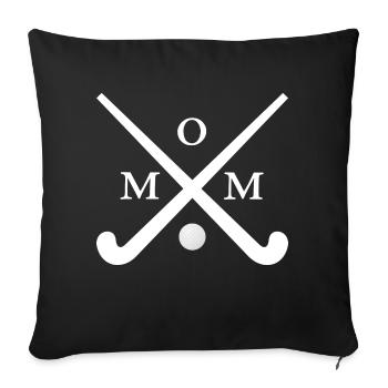 feldhockey hockey hockey hockey-maman joueur de hockey - Housse de coussin décorative 45 x 45 cm - noir - Devant