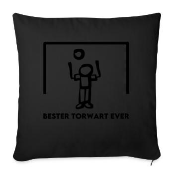 Goalkeeper in goal best goalkeeper Ever - Football Hand - Sofa pillowcase 17,3'' x 17,3'' (45 x 45 cm) - black - Front