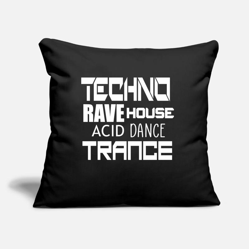 danse techno trance Housse de coussin décorative 45 x 45 cm