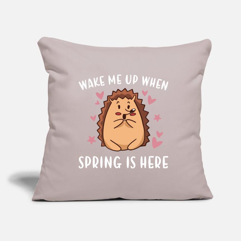 Hedgie Wake Me Up When Spring Is Here Hedgehog Sofakissenbezug 45 x 45 cm