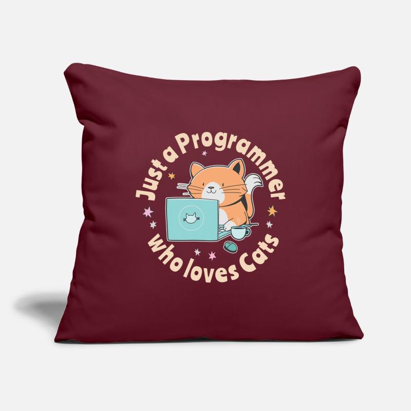 Nur ein Programmierer, der Katzen liebt Sofakissenbezug 45 x 45 cm
