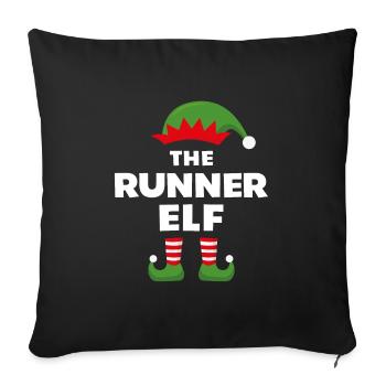 L’Elfe Coureur - Housse de coussin décorative 45 x 45 cm - noir - Devant