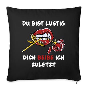 Du bist lustig dich beiße ich zuletzt Halloween - Sofakissenbezug 45 x 45 cm - Schwarz - Vorne