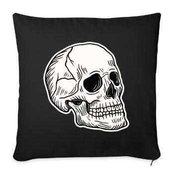Skull Skeleton Skull Horror Cadeau d’Halloween - Housse de coussin décorative 45 x 45 cm - noir - Devant