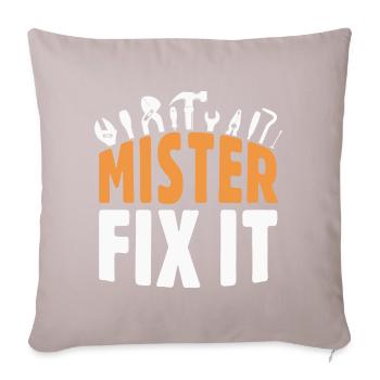 He repairs everything, he is the craftsman in the house - Sofa pillowcase 17,3'' x 17,3'' (45 x 45 cm) - light taupe - Front
