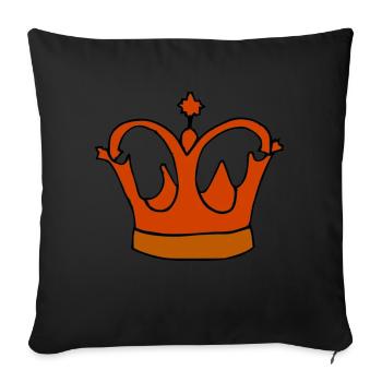 Roi héritier Reine Empereur Majesté Vecteur 1 - Housse de coussin décorative 45 x 45 cm - noir - Devant