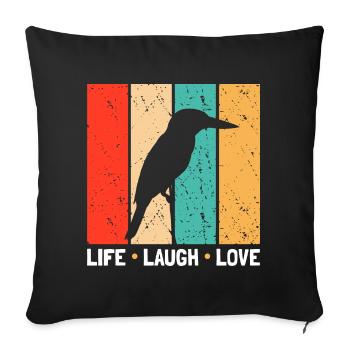 Kookaburra Design et Kookaburra Dicton - Housse de coussin décorative 45 x 45 cm - noir - Devant