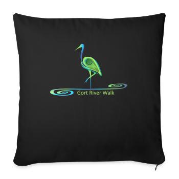 heron Gort River Walk - Sofa pillowcase 17,3'' x 17,3'' (45 x 45 cm) - black - Front