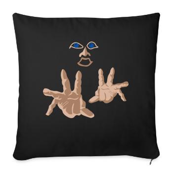 Hypnotiseur - Housse de coussin décorative 45 x 45 cm - noir - Devant
