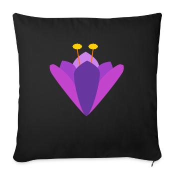 Crocus - Sofa pillowcase 17,3'' x 17,3'' (45 x 45 cm) - black - Front