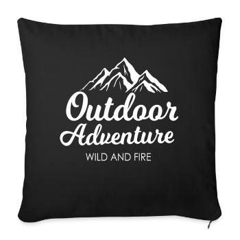Biking Running Marathon Triathlon Bike - Sofa pillowcase 17,3'' x 17,3'' (45 x 45 cm) - black - Front