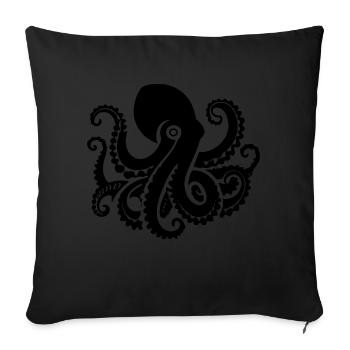 Octopus - Sofa pillowcase 17,3'' x 17,3'' (45 x 45 cm) - black - Front