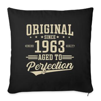 Original since 1963 - Sofa pillowcase 17,3'' x 17,3'' (45 x 45 cm) - black - Front