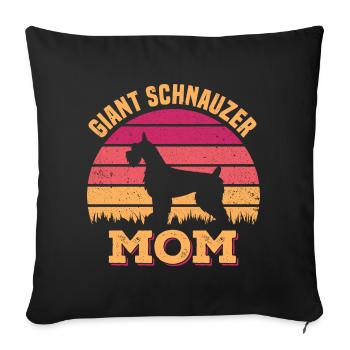 Schnauzer - Sofa pillowcase 17,3'' x 17,3'' (45 x 45 cm) - black - Front