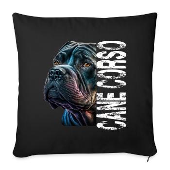 Cane Corso für einen Cane Corso Besitzer - Sofakissenbezug 45 x 45 cm - Schwarz - Vorne