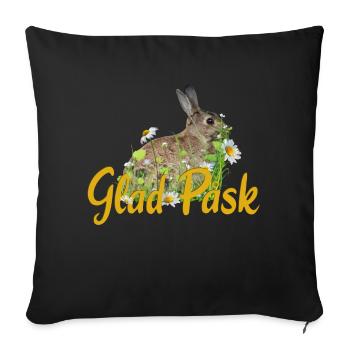 glad pask Frohe Ostern - Sofakissenbezug 45 x 45 cm - Schwarz - Vorne