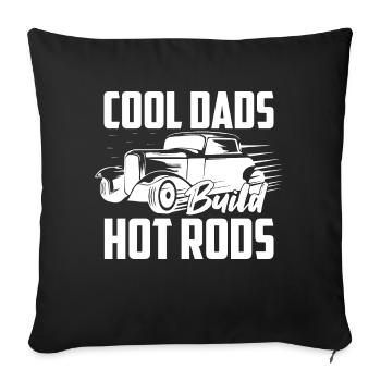 Cool Dads Build Hot Rods Classic Retro Car - Sofa pillowcase 17,3'' x 17,3'' (45 x 45 cm) - black - Front