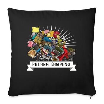 Pulang kampung - Housse de coussin décorative 45 x 45 cm - noir - Devant