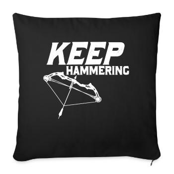 Keep Hammering Archery Target Bow & Arrows - Sofakissenbezug 45 x 45 cm - Schwarz - Vorne